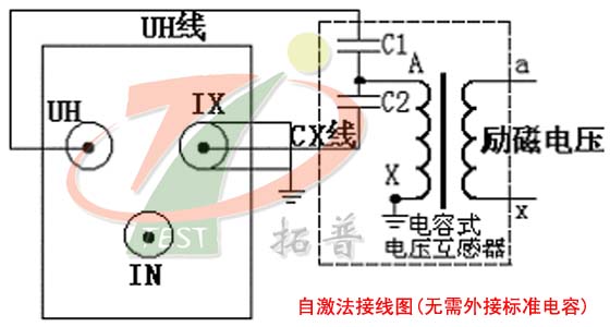 自激法接線圖(無需外接標(biāo)準(zhǔn)電容)